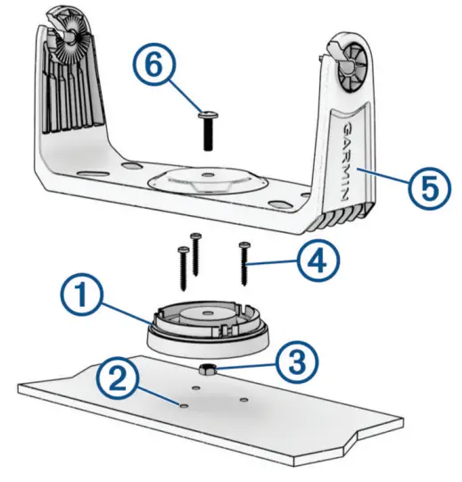 GARMIN ECHOMAP UHD2 6 Inch Chartplotters - mark the pilot holes