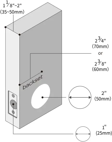 GeekSmart L-B202 - Door Dimensions