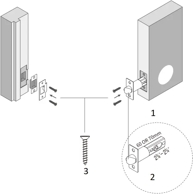 GeekSmart L-B202 - Installing Latch and Strike Plate