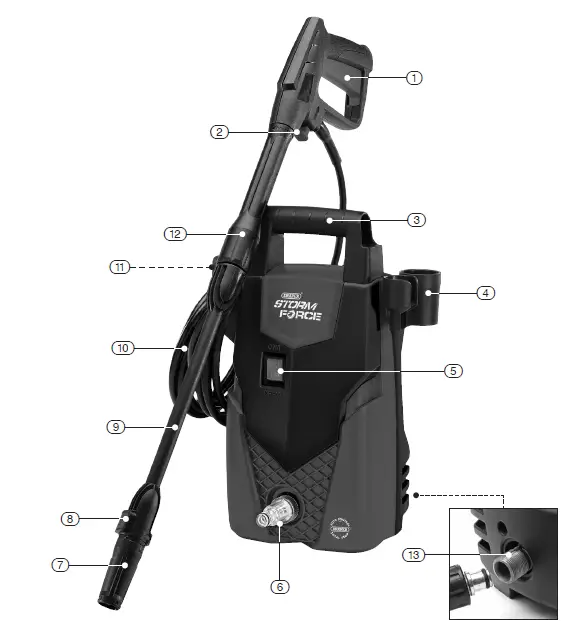 DRAPER-98674-230V-105BAR-Pressure-Washer-01