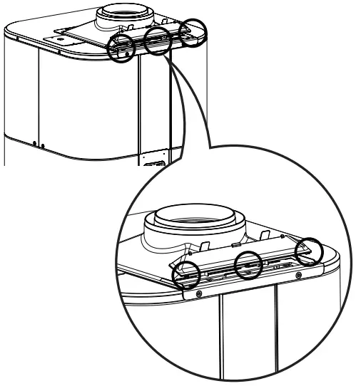 Installing duct adaptor (Inlet)