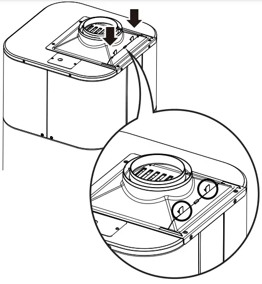 Installing duct adaptor (Inlet)
