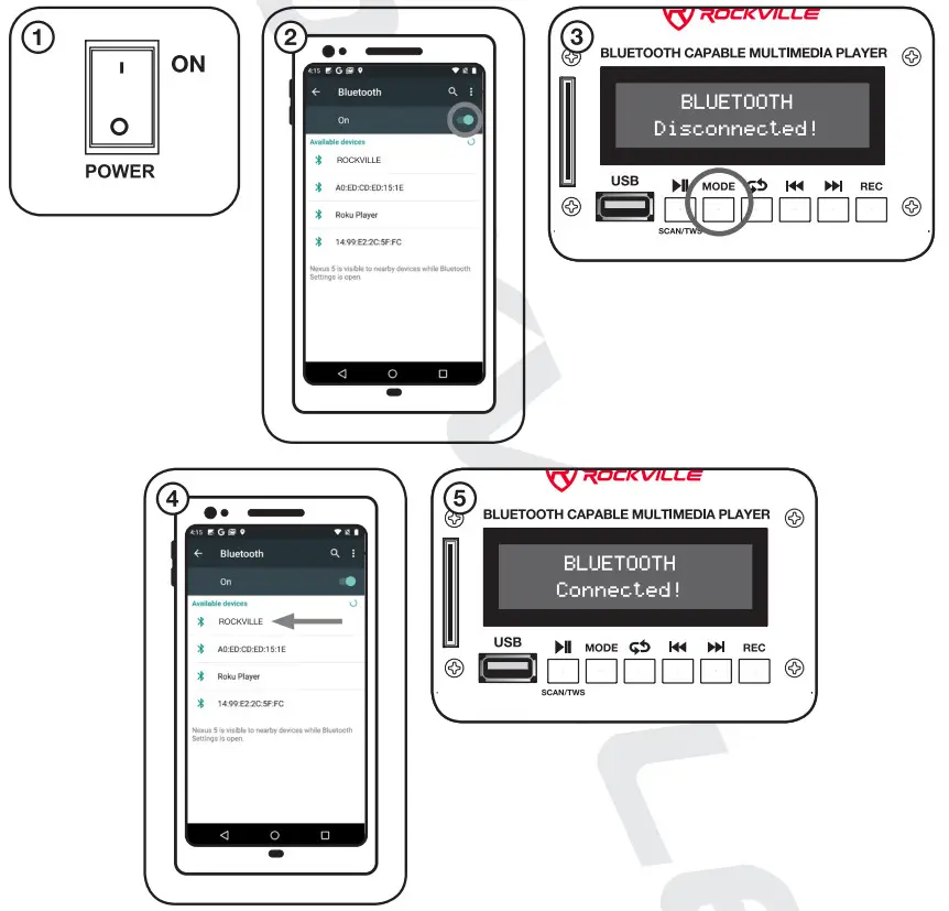 Rockville RAM-BT V2 series Pro Audio Speaker- Pair