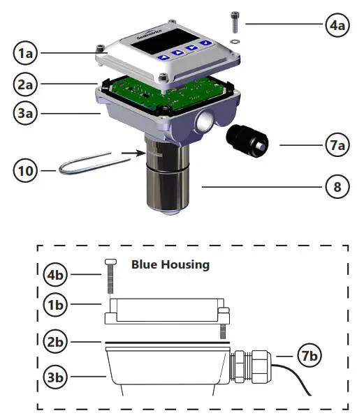 Seametrics EX800-Series Electromagnetic Flow Sensor - EX800 Parts List