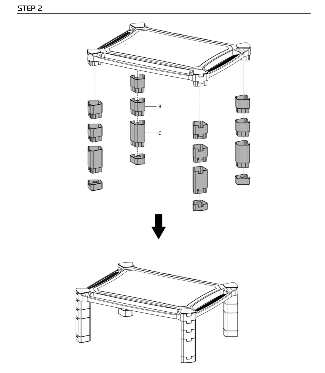 audizio AMR10 Adjustable Monitor Laptop Laser - assembly 2