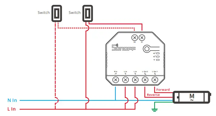SONOFF DUALR3 Dual Relay Two Way Power Metering Smart -Wiring