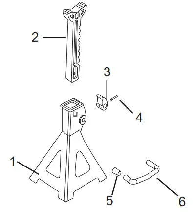 PITTSBURGH AUTOMOTIVE 91760 3 Ton Aluminum Racing Jack- Diagram