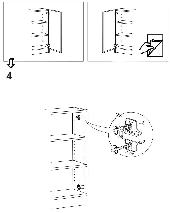 IKEA 302 797 55 Morliden Glass Door - pats 4