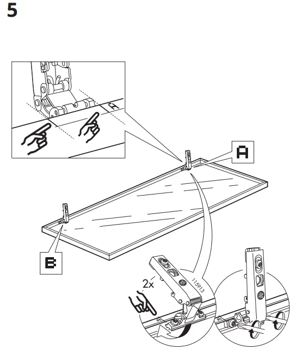 IKEA 302 797 55 Morliden Glass Door - pats 5