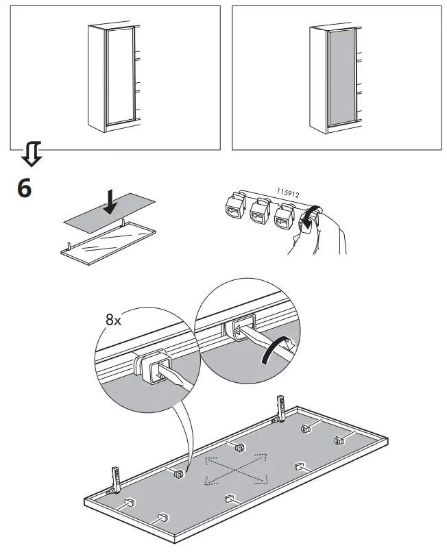 IKEA 302 797 55 Morliden Glass Door - pats 6