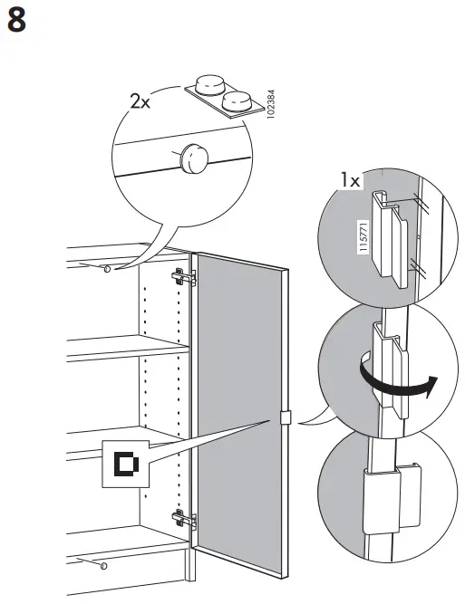 IKEA 302 797 55 Morliden Glass Door - pats 8