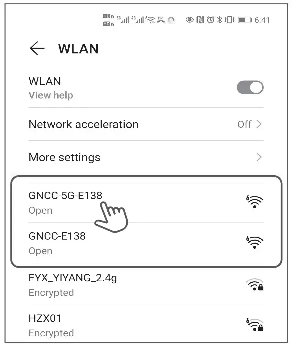 GNCC R2 AX1800 Dual Band WiFi 6 Router - Connect your mobile phone to the router