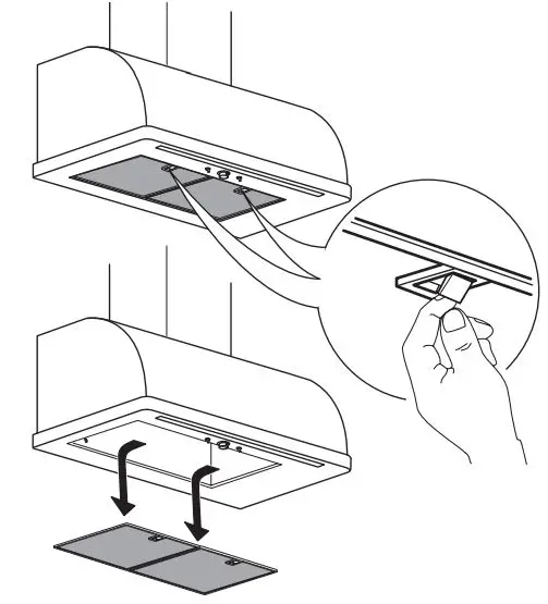 IKEA 903.923.34 FULLSTÄNDIG Wall Mounted Extractor Hood Instruction Manual - Grease filter maintenance