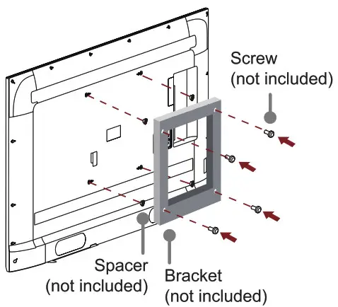 Hisense 43A6GX XClass TV 43 Inch 4K UHD A6 Smart Series - Attach the wall mount bracket