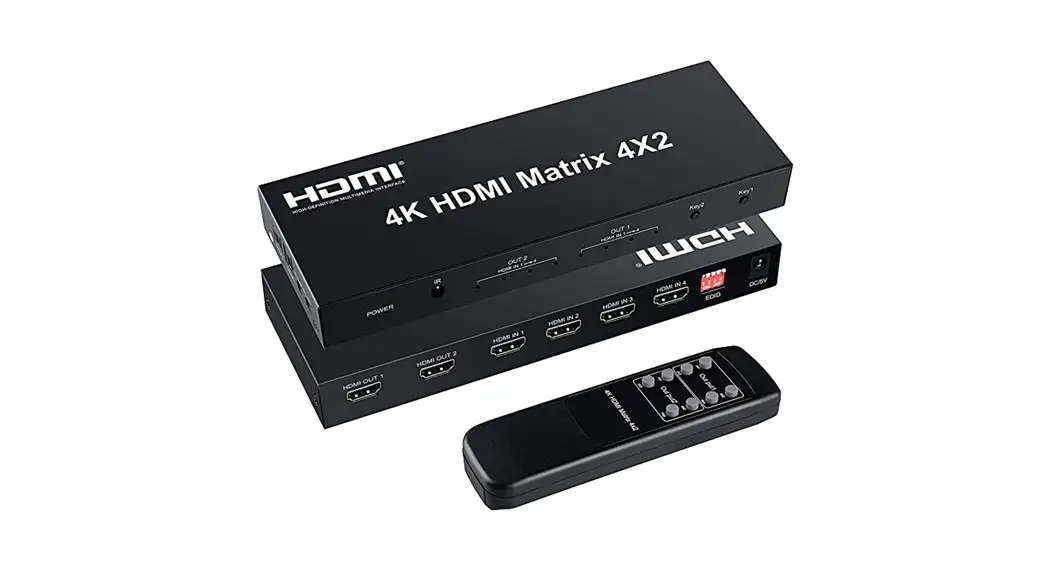 Ferrisa 4x2 Hdmi Matrix Switch,4 In 2 Out Matrix Hdmi Video Switcher Splitter User Guide