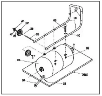 TRADEQUIP 3032T 75 Litre Mobile Sand Blasting Kit- ASSEMBLY 7
