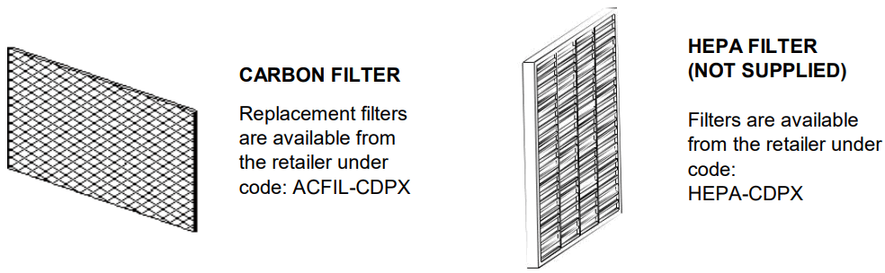 electriQ CD12PW Compressor Dehumidifier with Digital Humidistat - OPTIONAL FILTERS