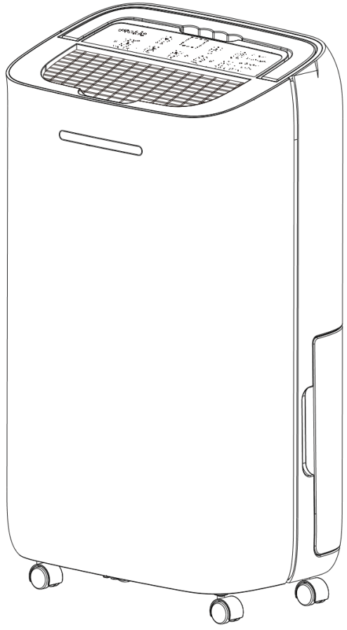 electriQ CD12PW Compressor Dehumidifier with Digital Humidistat
