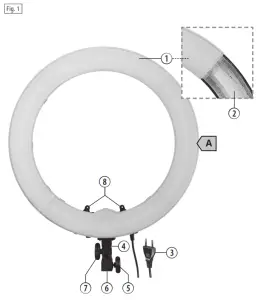 BRESSER MM-23 Fluorescence Ring Light with Dimmer- Light with Dimmer