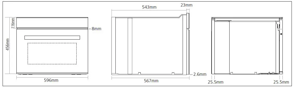 caple CM108SS Built-In Microwave Oven fig-4