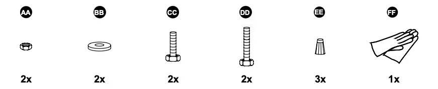 SUPPLIED HARDWARE LIST