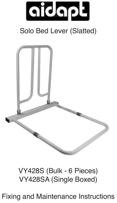 aidapt Solo Bed Lever Slatted Instructions