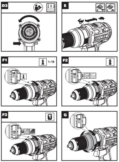 WORX WX354 20V Brushless Impact Drill - overview 3