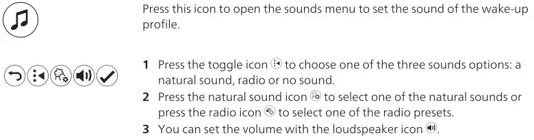 PHILIPS HF3650 SmartSleep Sleep and Wake-Up Light - Type of sound