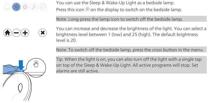 PHILIPS HF3650 SmartSleep Sleep and Wake-Up Light - Using the Sleep & Wake-Up Light