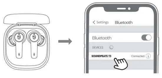 SOUNDPEATS T3 Wireless Earbuds - Fig 1