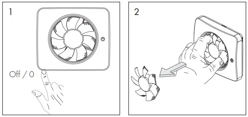Vent-Axia Pureair Sense Bathroom Fan With Odour Sense Technology Instruction Manual - Cleaning & Maintenance