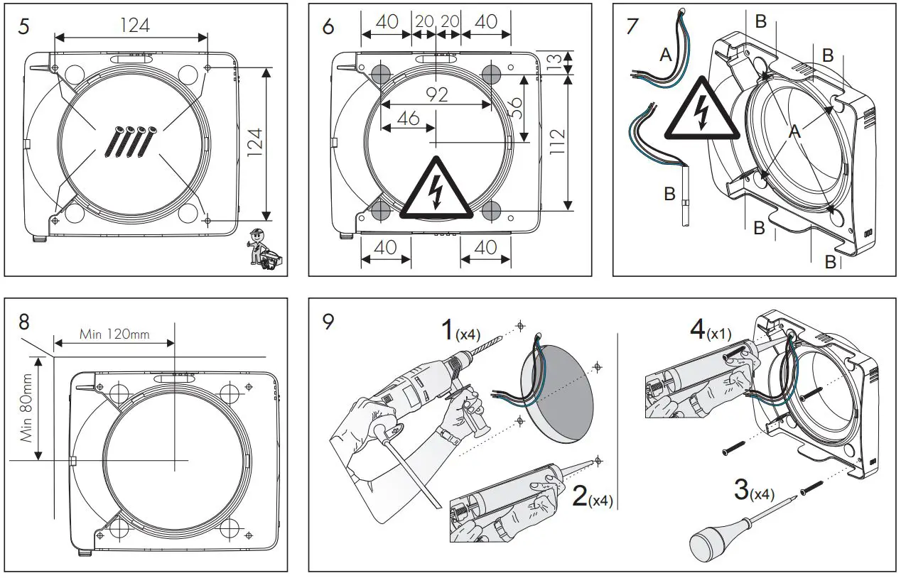 Vent-Axia Pureair Sense Bathroom Fan With Odour Sense Technology Instruction Manual - Mounting