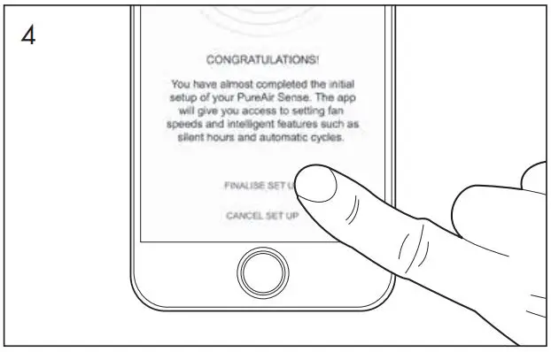 Vent-Axia Pureair Sense Bathroom Fan With Odour Sense Technology Instruction Manual - The fan will automatically connect to the app