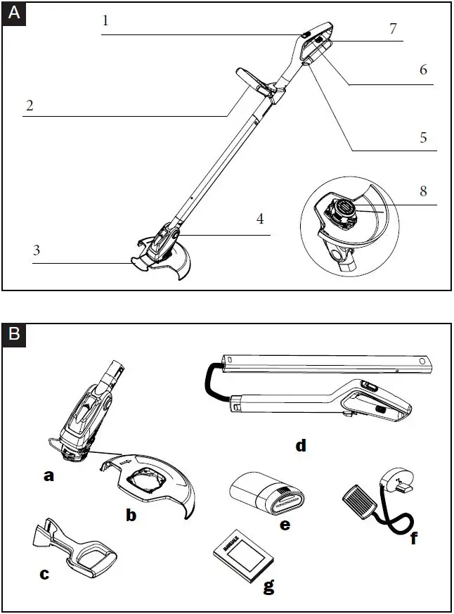 YARD-FORCE LT-F23-iFlex-Cordless-Grass-Trimmer-1