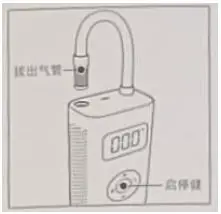 MI Portable AirTire Pump Compressor - Power on