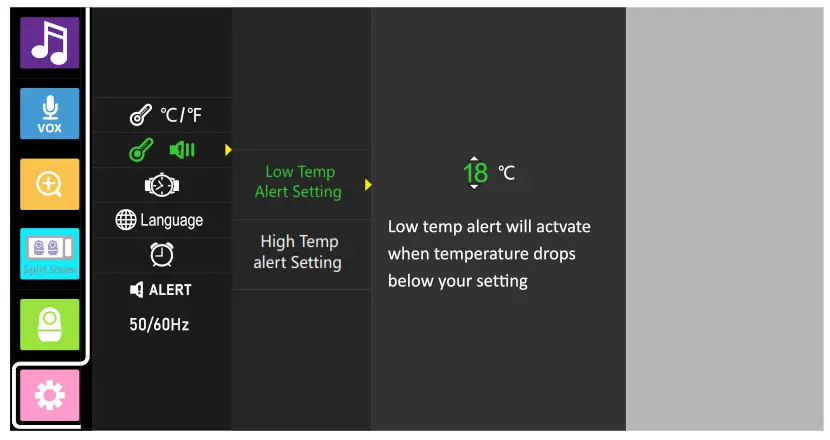 Shenzhen Mingchuangzhilian Technology SM70PTZ 7 Inch HD Screen Video Baby Monitor - fig16