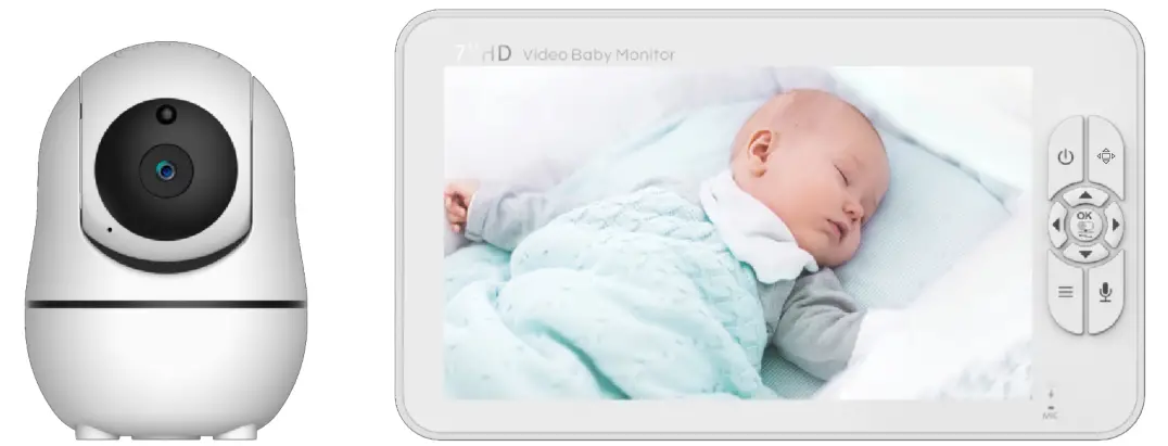 Shenzhen Mingchuangzhilian Technology SM70PTZ 7 Inch HD Screen Video Baby Monitor
