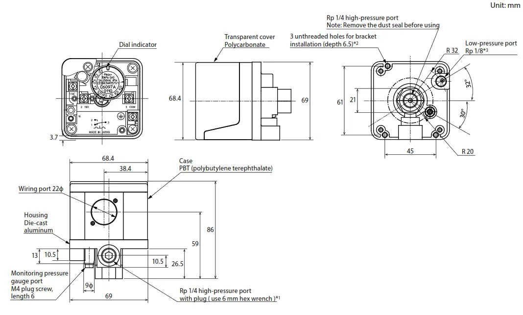 azbil C6097A Pressure Switch - fig 5