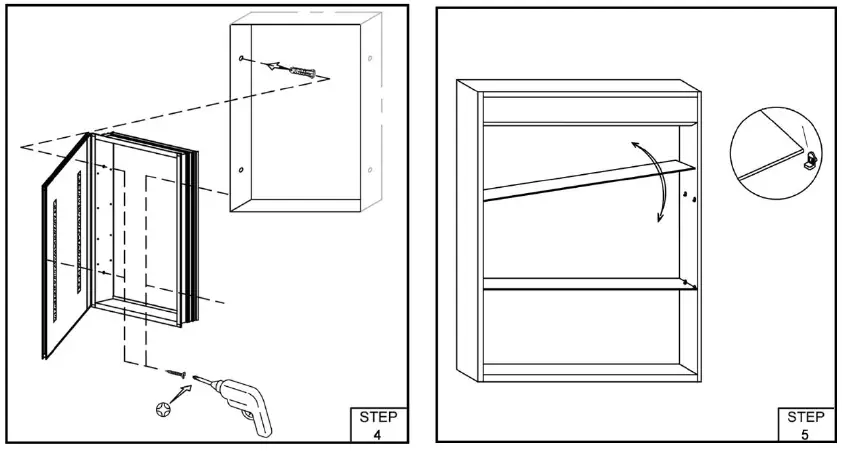 DP Home 3428109 LED Medicine Cabinet fig 13