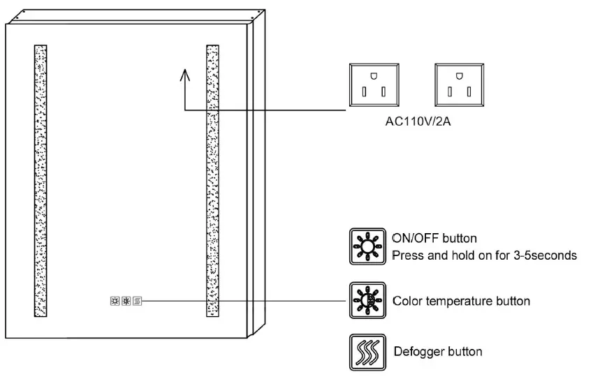 DP Home 3428109 LED Medicine Cabinet fig 14
