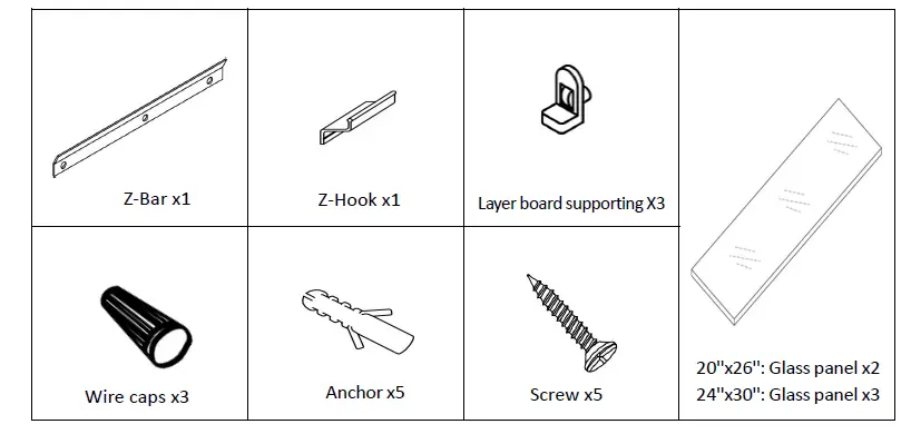 DP Home 3428109 LED Medicine Cabinet fig 2