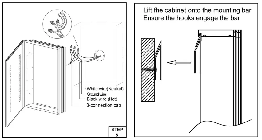 DP Home 3428109 LED Medicine Cabinet fig 8