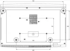 The mount hole pattern and screw size