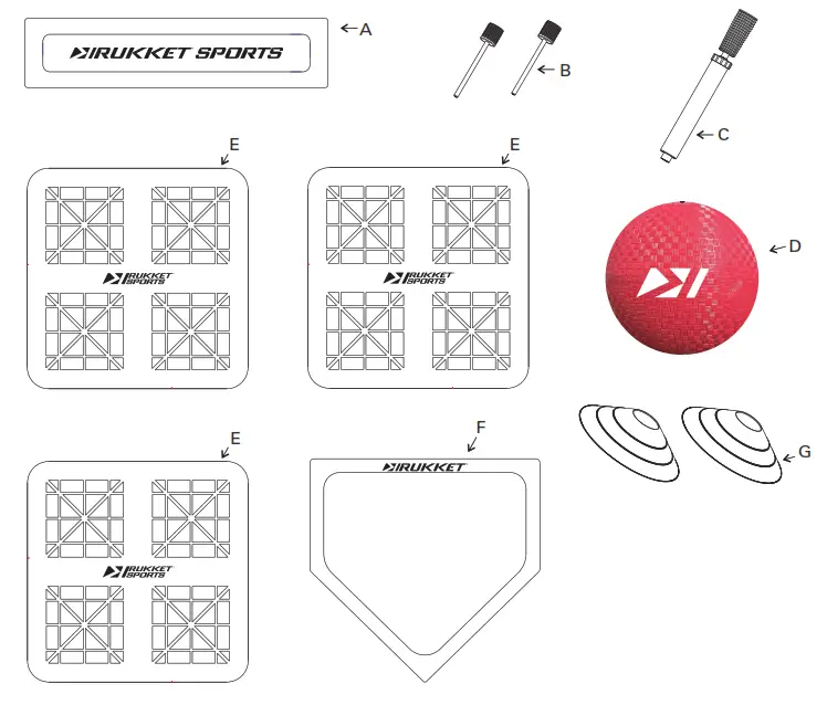 RUKKET SPORTS BYRD200 Backyard Kickball Set - 1
