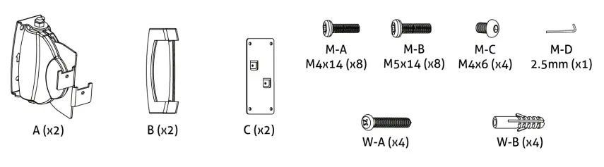 audizio HTS30 Speaker Wall Bracket-1