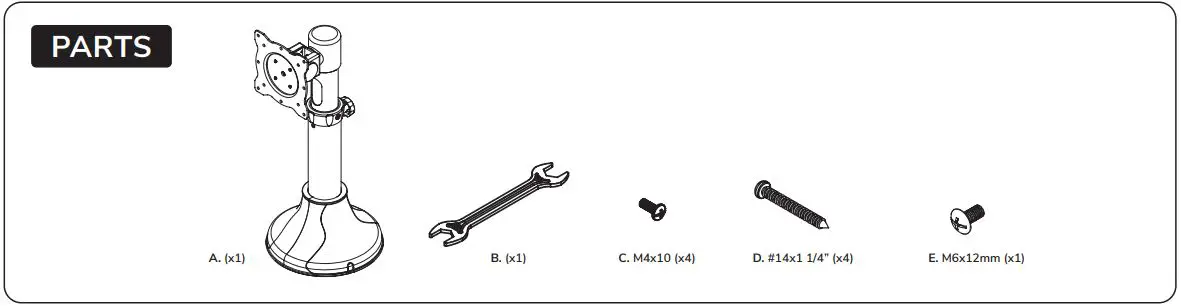 Neomounts NewStar FPMA-D025SILVER Monitor Desk Mount - PARTS