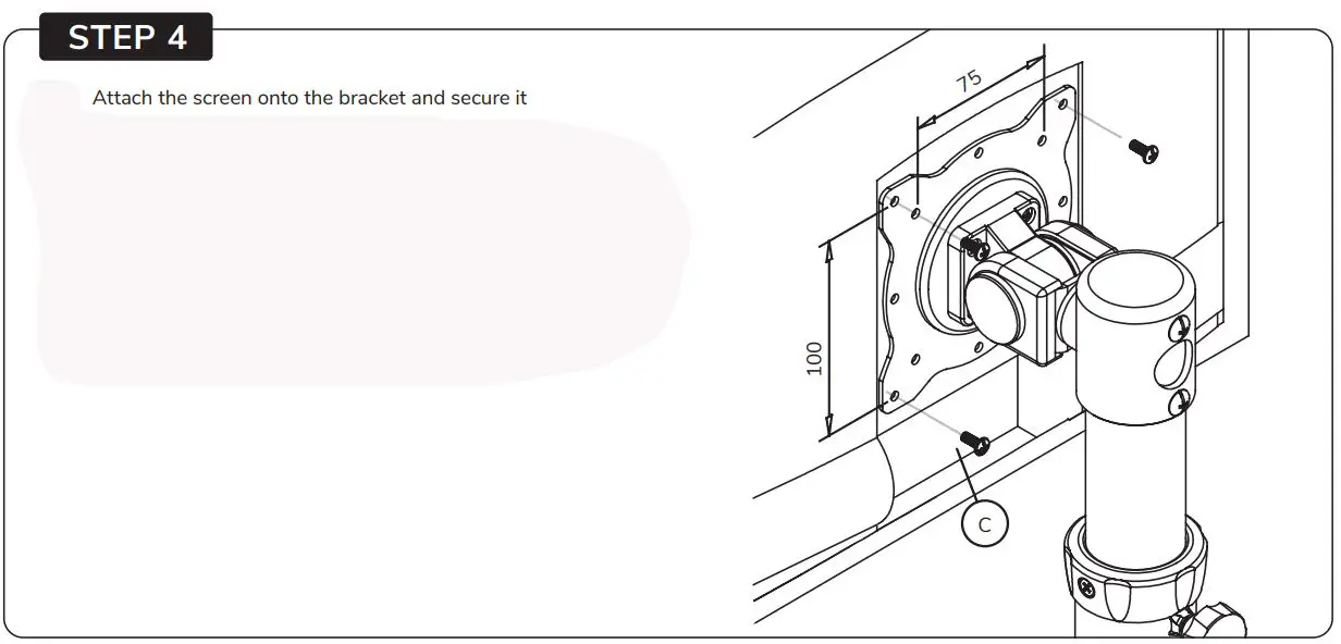 Neomounts NewStar FPMA-D025SILVER Monitor Desk Mount - Step 4