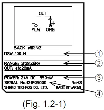 Shinko DSW-100-H Indoor Humidity Sensor-1