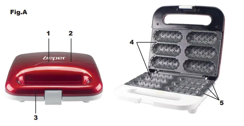 beper-P101CUD100-Stick-Waffle-Maker-FIG-1