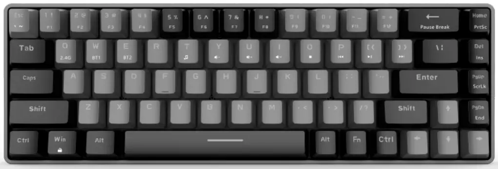 SUNSONNY N-J20PRO Promise High End Dual Mode Mechanical Keyboard